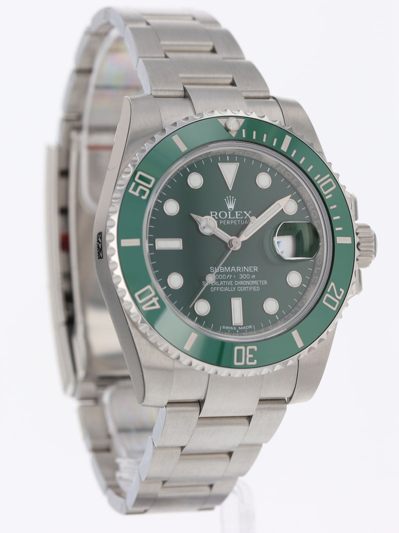 41157: Rolex Submariner "Hulk", Ref. 116610LV, Full Set 2016, NEW OLD STOCK