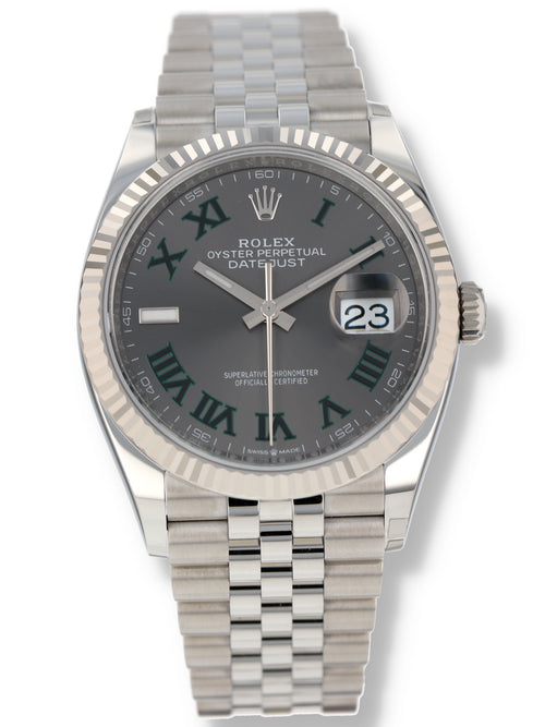 41162: Rolex Datejust 36, Ref. 126234, "Wimbledon" Dial, Full Set 2025 UNWORN