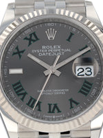 41162: Rolex Datejust 36, Ref. 126234, "Wimbledon" Dial, Full Set 2025 UNWORN