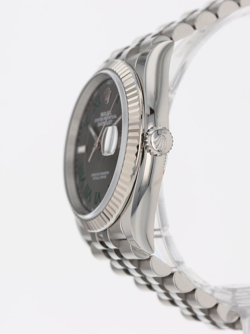 41162: Rolex Datejust 36, Ref. 126234, "Wimbledon" Dial, Full Set 2025 UNWORN
