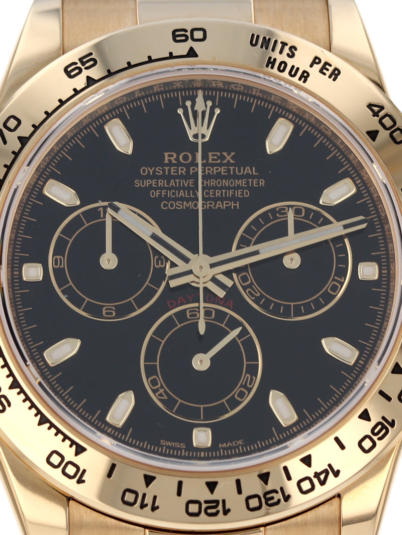 41166: Rolex 18k Yellow Gold Daytona Ref. 116508, Box and Card 2022
