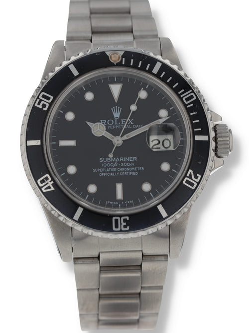 41252: Rolex Vintage "Transitional" Submariner, Ref. 16800, Circa 1984