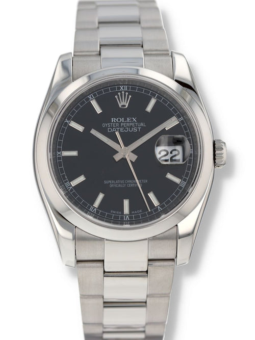 J41036: Rolex Datejust 36, Ref. 116200, 2010 Full Set + 2015 Rolex Service Card