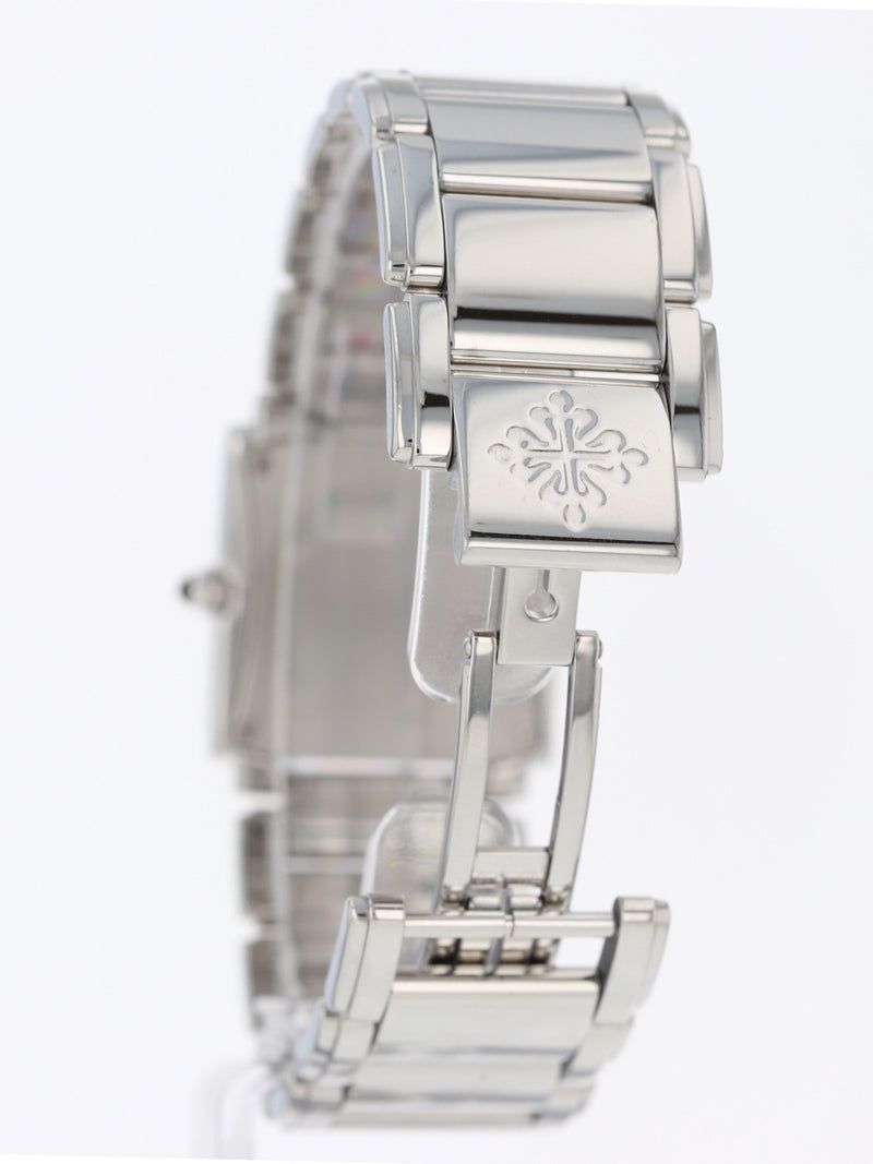 (Sold) 41170: Patek Philippe Stainless Steel Lady 24, Quartz, Ref. 4910/10A