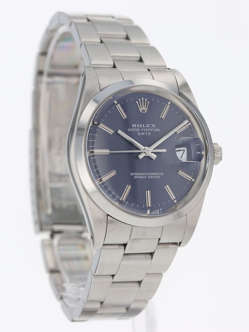 41023: Rolex Date 34mm, Ref. 15000, Box and Papers 1988