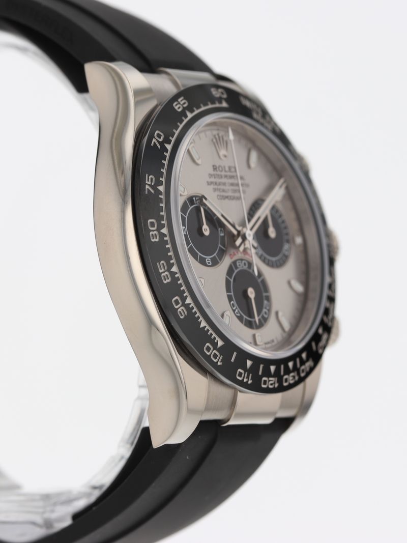 40882: Rolex 18k White Gold Daytona, "Ghost" Ref. 116519LN, Box and 2022 Card
