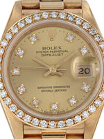 39998: Rolex 18k Ladies President, Ref. 69138, Box and Papers Circa 1990