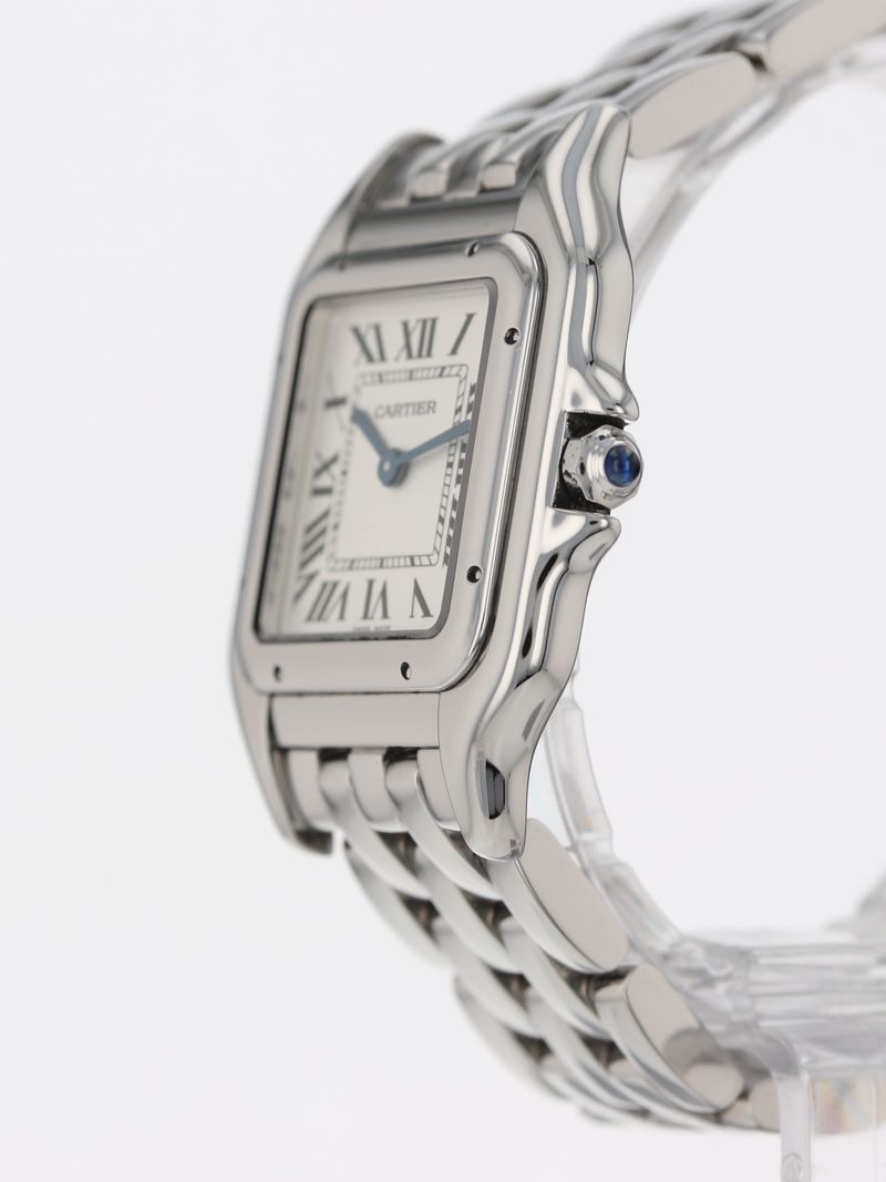 J41080: Cartier Stainless Steel Medium Panther, WSPN0007, Box and Card