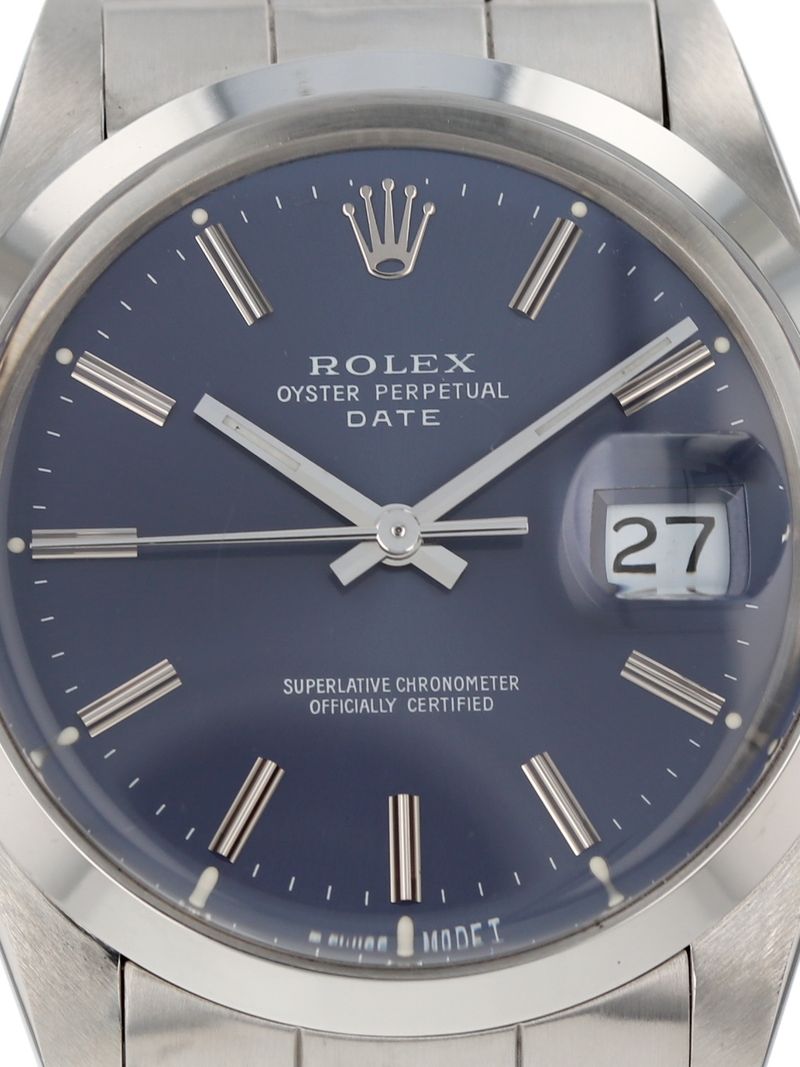 41023: Rolex Date 34mm, Ref. 15000, Box and Papers 1988