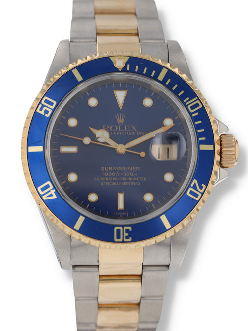 J41117: Rolex Submariner 40, Ref. 16613, 1999 Full Set + 2012 Rolex Service Card