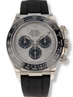 40882: Rolex 18k White Gold Daytona, "Ghost" Ref. 116519LN, Box and 2022 Card