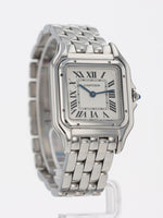 J41080: Cartier Stainless Steel Medium Panther, WSPN0007, Box and Card