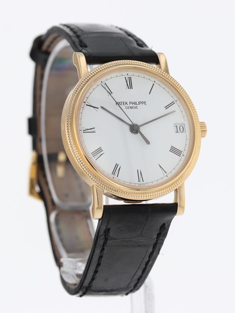 40191: Patek Philippe 18k Yellow Gold Calatrava, Automatic, Ref. 3802J, Patek Box