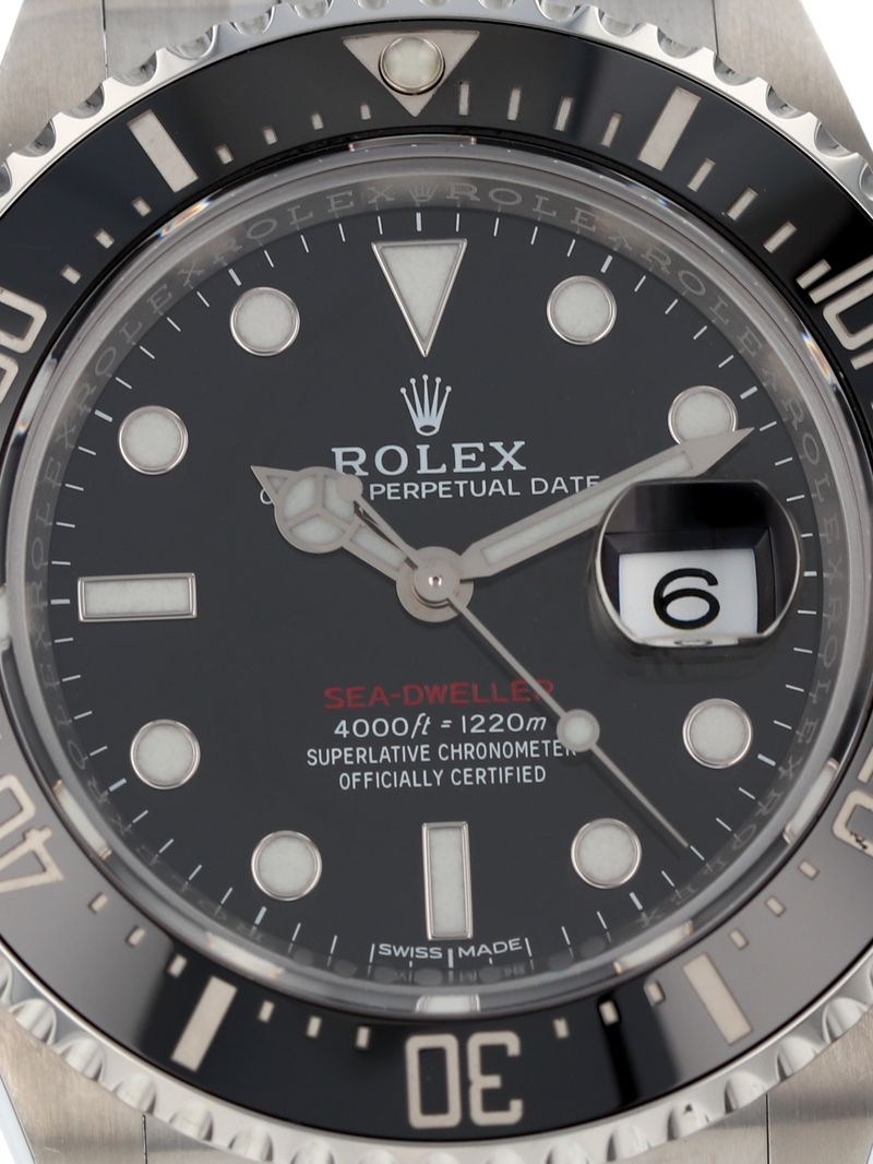 (RESERVED) 41065: Rolex Red Anniversary Sea-Dweller, 126600, 2017 Full Set