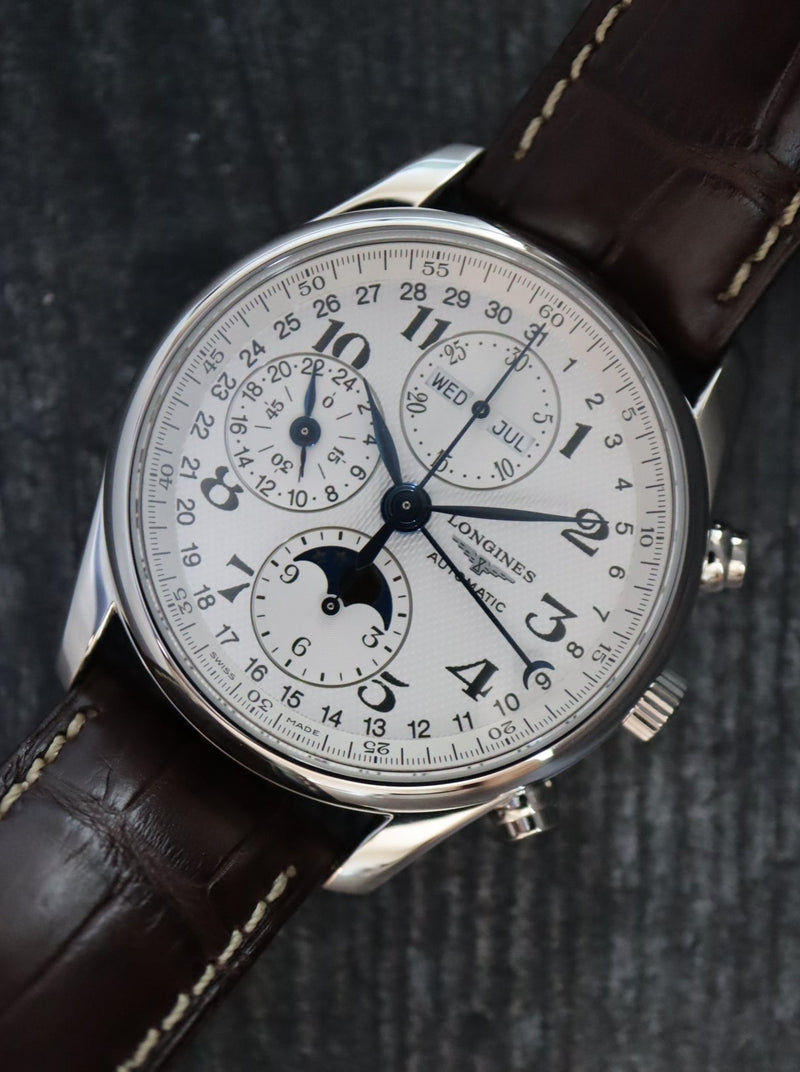 38782: Longines Master Collection Chronograph, Ref. 26734783, Box and 2009 Card