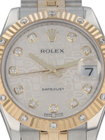 J38734: Rolex Datejust 31, Ref. 178313, Silver Jubilee Diamond Dial, Box and 2009 Card