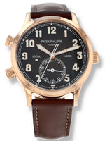 J38818: Patek Philippe 18k Rose Gold Calatrava Pilot Travel Time, Ref. 5524R, 2019 Full Set