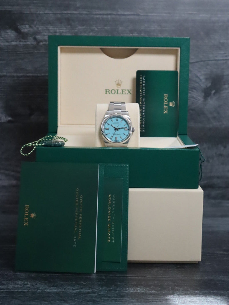 Rolex Oyster Perpetual 41mm Turquoise Dial 124300 Unworn 2022