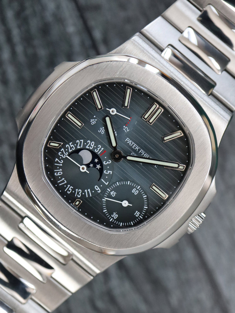 J39427: Patek Philippe Stainless Steel Nautilus Moonphase, Ref. 5712/1A, Box and 2012 Papers