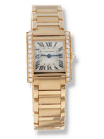 J39924: Cartier 18k Yellow Gold Ladies Tank Francaise, Quartz, Ref. WJTA0039, Box and Card