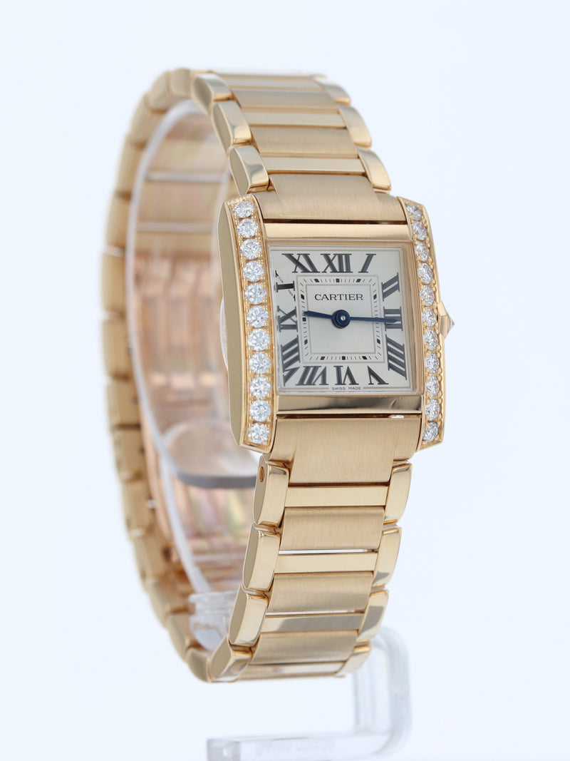 J39924: Cartier 18k Yellow Gold Ladies Tank Francaise, Quartz, Ref. WJTA0039, Box and Card