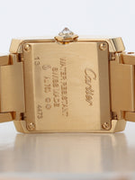 J39924: Cartier 18k Yellow Gold Ladies Tank Francaise, Quartz, Ref. WJTA0039, Box and Card