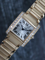 J39924: Cartier 18k Yellow Gold Ladies Tank Francaise, Quartz, Ref. WJTA0039, Box and Card