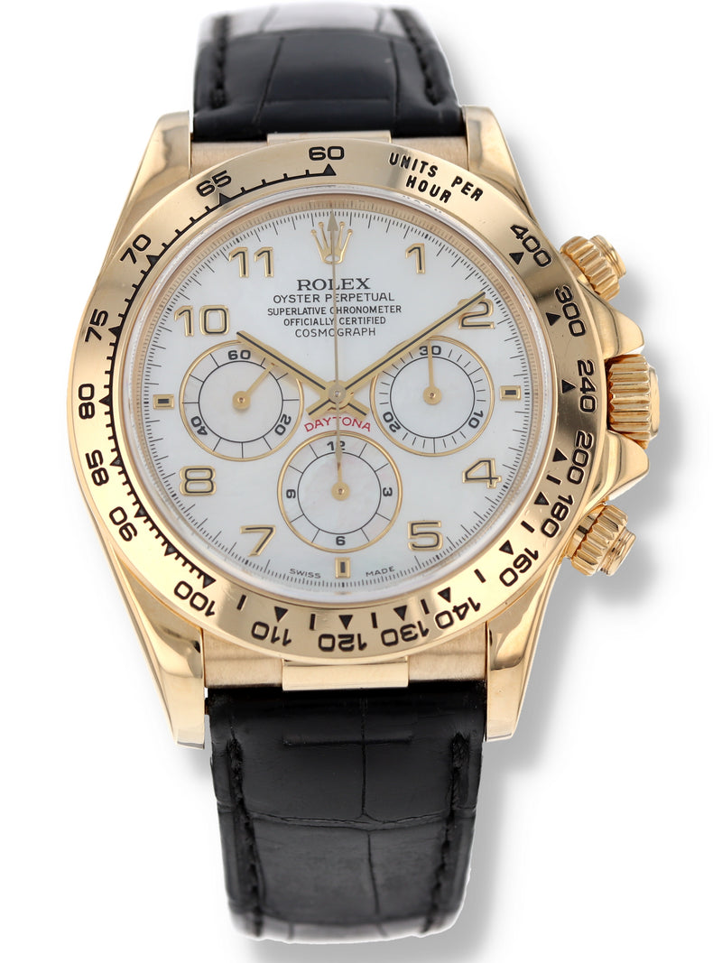 J39980: Rolex 18k Yellow Gold Daytona, Zenith Movement, Ref. 16518, 2000 Full Set