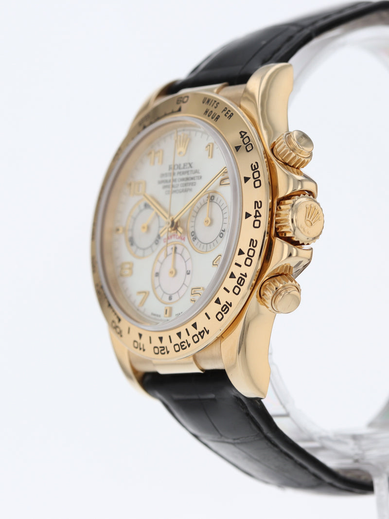 J39980: Rolex 18k Yellow Gold Daytona, Zenith Movement, Ref. 16518, 2000 Full Set