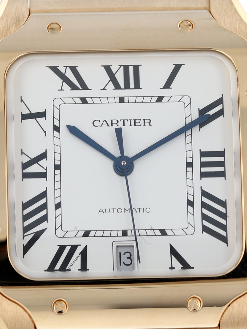 J40432: Cartier 18k Yellow Gold Large Santos, Automatic, Ref. WGSA0029, Box and 2024 Card