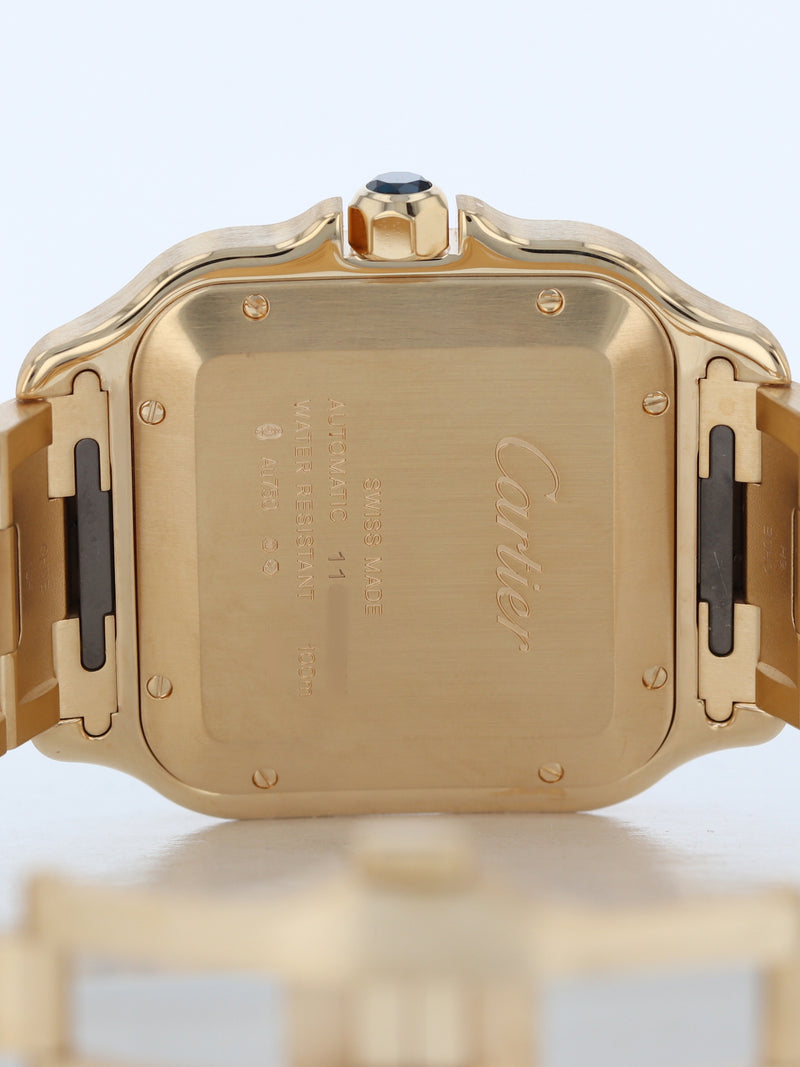 J40432: Cartier 18k Yellow Gold Large Santos, Automatic, Ref. WGSA0029, Box and 2024 Card