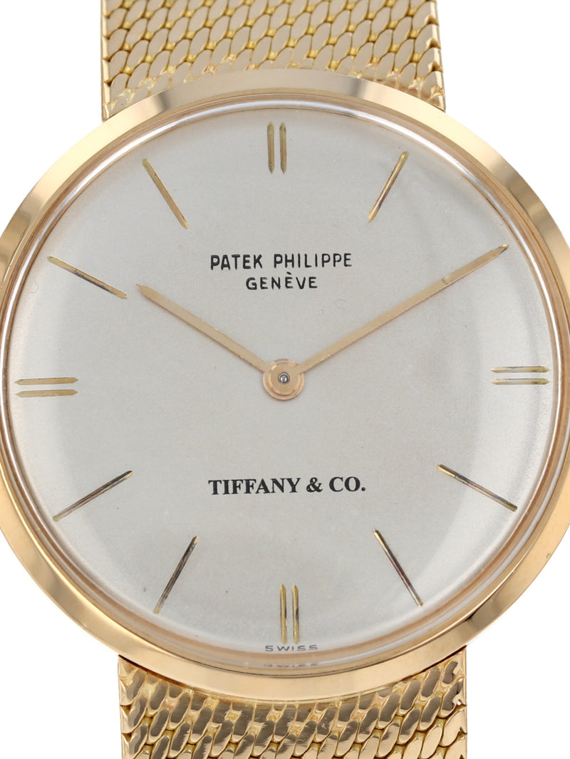 J40612: Patek Philippe 18k Vintage Calatrava, Tiffany & Co. dial, Ref. 3468/1