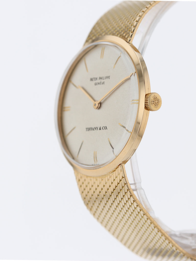 J40612: Patek Philippe 18k Vintage Calatrava, Tiffany & Co. dial, Ref. 3468/1