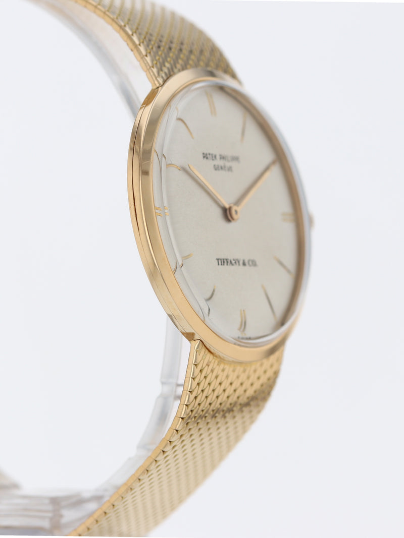 J40612: Patek Philippe 18k Vintage Calatrava, Tiffany & Co. dial, Ref. 3468/1