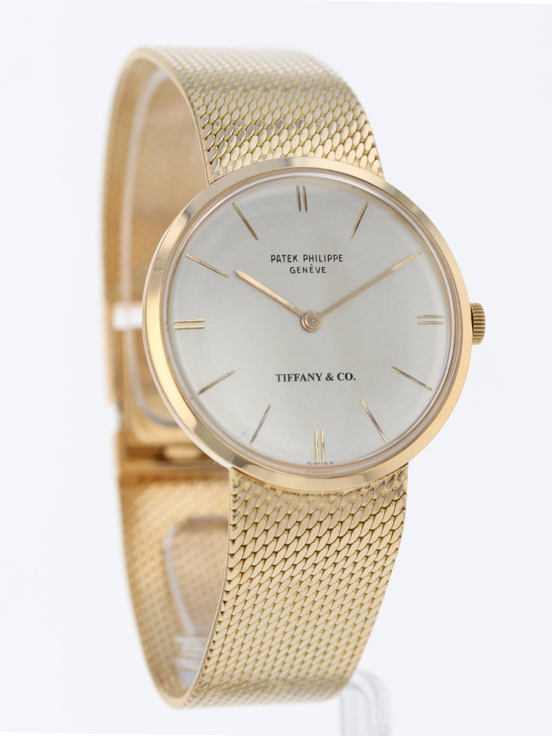 J40612: Patek Philippe 18k Vintage Calatrava, Tiffany & Co. dial, Ref. 3468/1