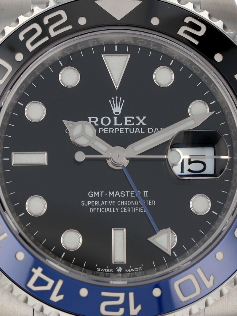 41153: Rolex GMT-Master II "Batgirl", Ref. 126710BLNR, 2022 Full Set NEW OLD STOCK
