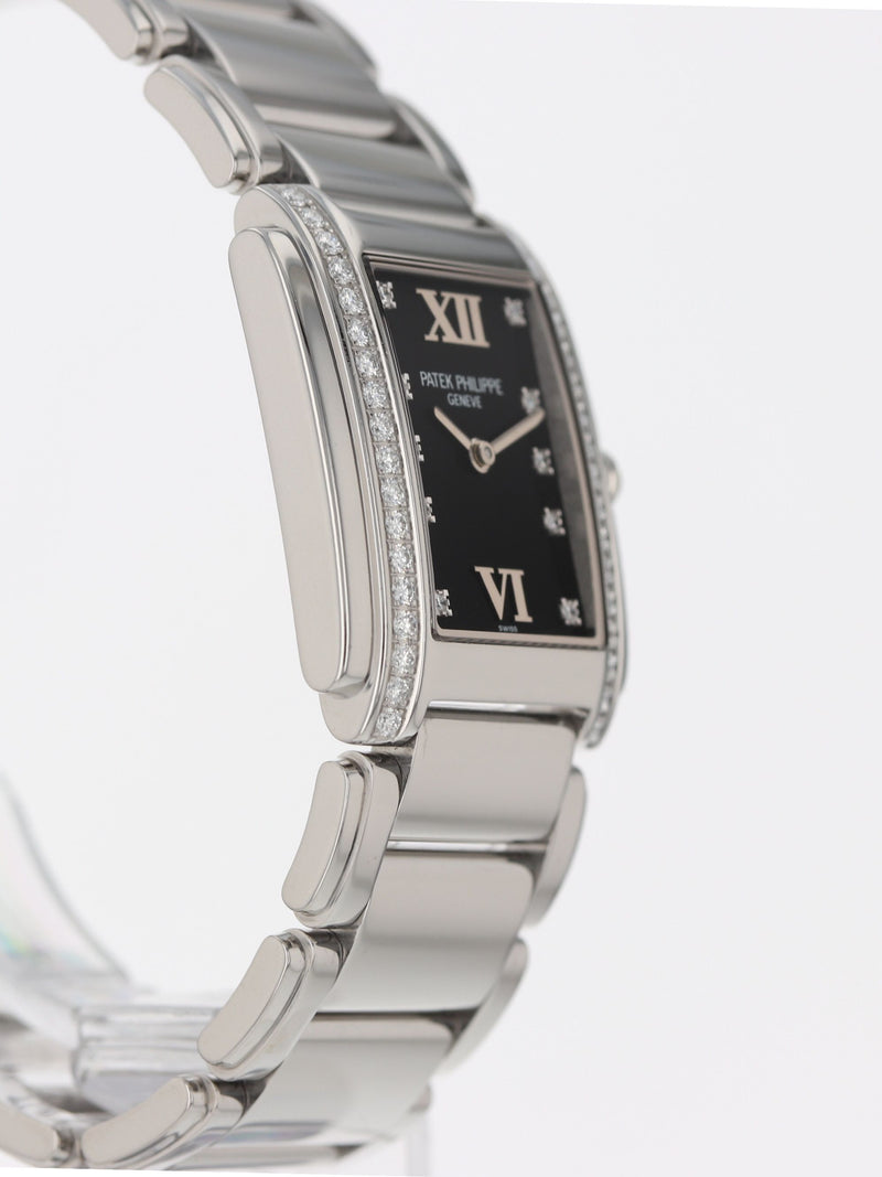 (Sold) 41170: Patek Philippe Stainless Steel Lady 24, Quartz, Ref. 4910/10A