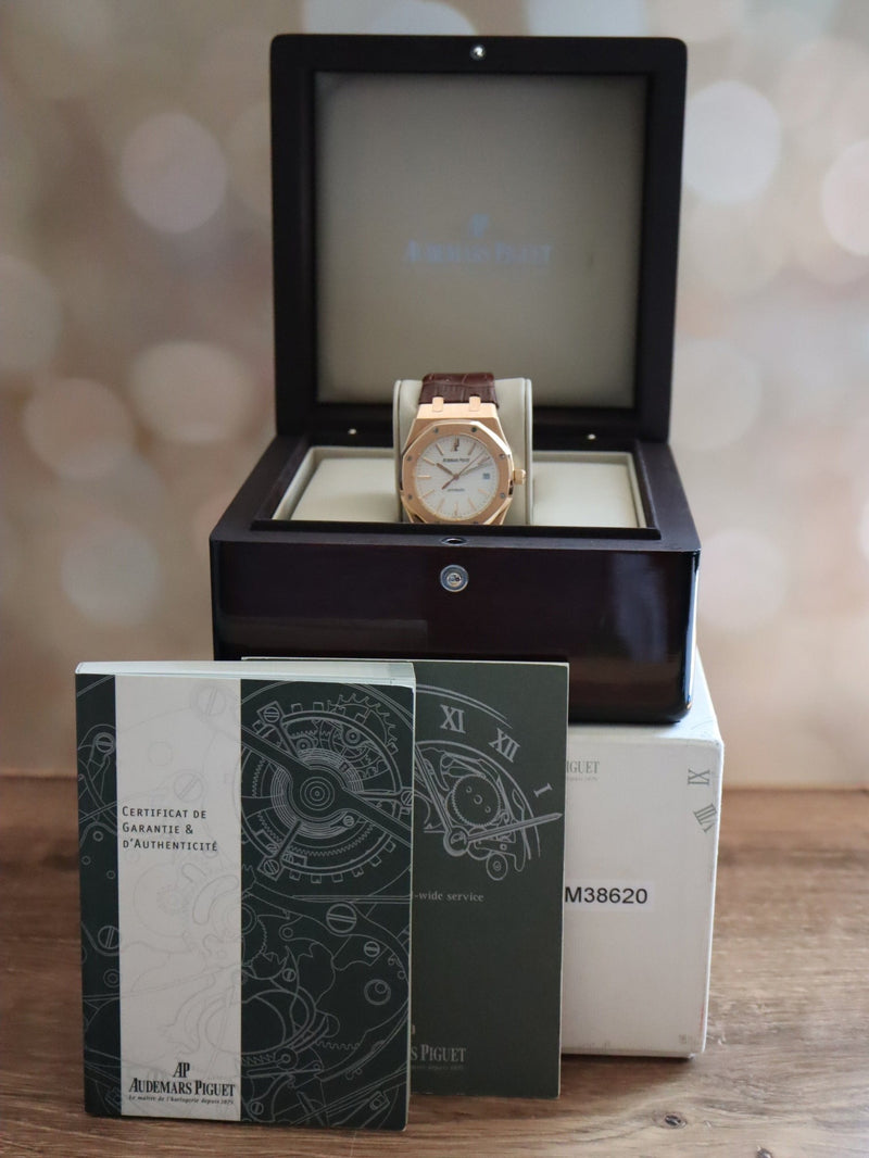 M38620: Audemars Piguet 18k Rose Gold Royal Oak, Ref. 15300OR, Box and 2010 Papers