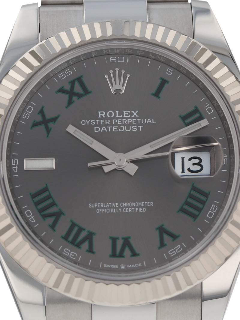 M38857: Rolex Datejust 41, Wimbledon Dial, Ref. 126334, 2022 Full Set