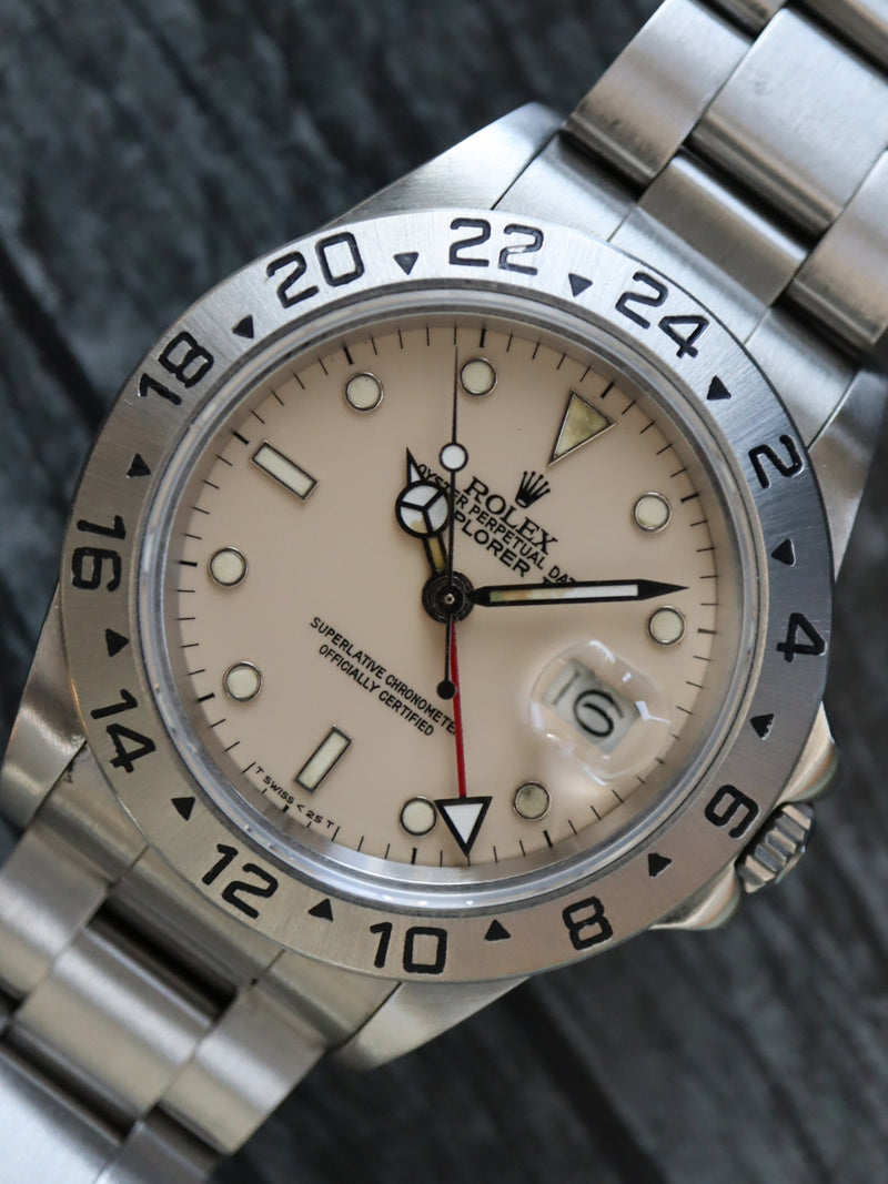 Rolex Gmt 16550 Cream Dial Dial Rolex Oyster Perpetual Explorer