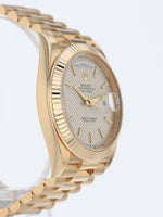 39109: Rolex Day-Date 40, Ref. 228238, "Motif" Dial, Box and 2019 Card
