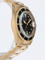(RESERVED) M39433: Rolex Vintage 18k Yellow Gold Submariner, Ref. 1680/8, Box and 2023 Service Card, Circa 1978