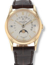 M39535: Patek Philippe 18k Retrograde Perpetual Calendar, Ref. 5050J, Patek box and Tiffany papers. Full 2023 Factory Service