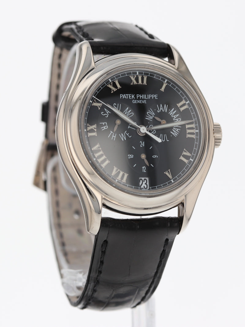 M39566: Patek Philippe 18k White Gold Annual Calendar, Ref. 5035G, Box and Papers 1999