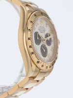 M39728: Rolex 18k Yellow Gold Daytona, Ref. 116528, Box and 2013 Card "Panda Racing Dial"