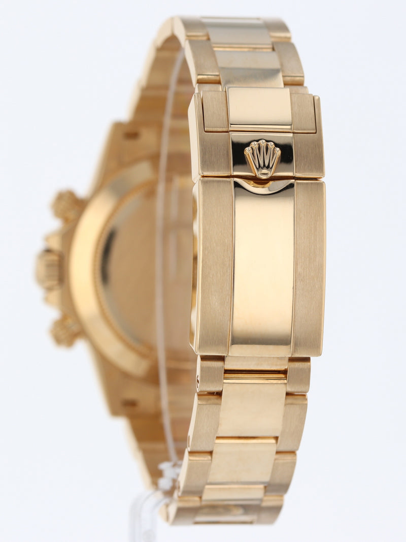 M39728: Rolex 18k Yellow Gold Daytona, Ref. 116528, Box and 2013 Card "Panda Racing Dial"