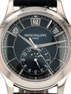 M39735: Patek Philippe 18k White Gold Annual Calendar, Blue Dial, Ref. 5205G, 2020 Full Set