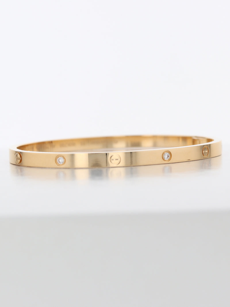 M40088: Cartier 18k Yellow Gold Small Love Bracelet, Size 16. Box and 2023 Papers.