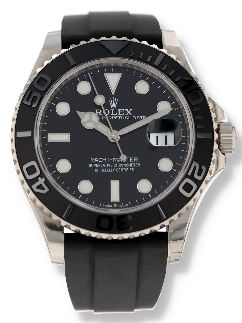 M40108: Rolex 18k White Gold Yacht-Master 42, Ref. 226659, 2022 Full Set