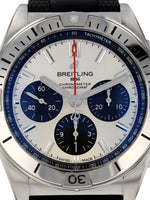 M40478: Breitling Chronomat B01 42, Ref. AB0134101G1A1, Box and Booklet, Unworn Steel Bracelet